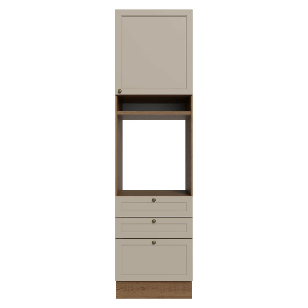 Torre Quente 60 x 60 cm 1 Porta 3 Gavetas Rustic/Crema Vik Madesa - Image 12