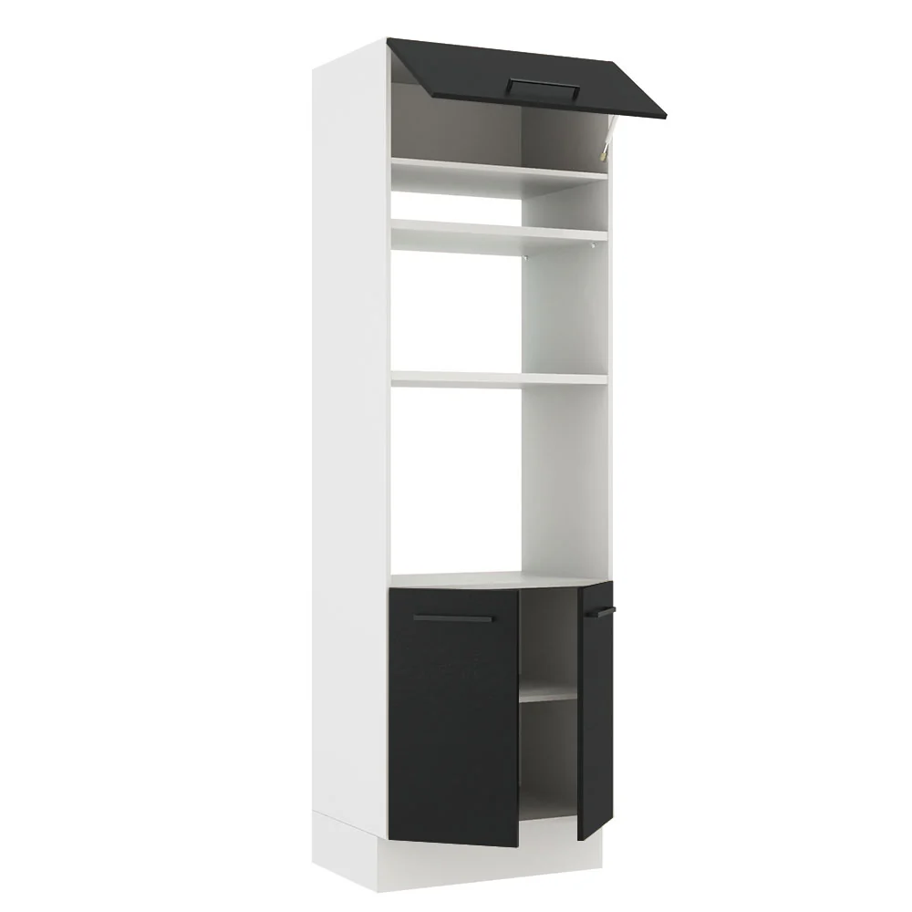 Torre Quente Madesa Agata 70 x 60 cm 3 Portas Branco/Preto - Image 4