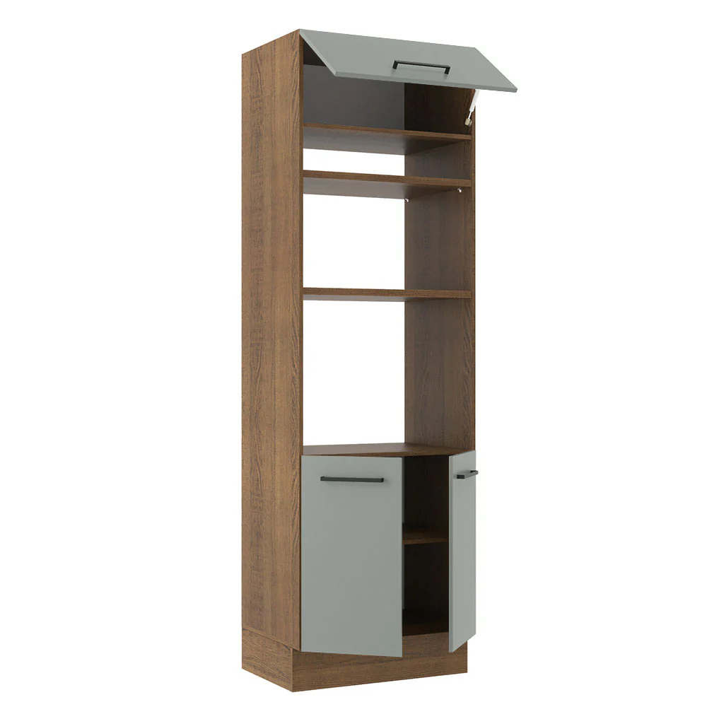 Torre Quente Madesa Agata 70 x 60 cm 3 Portas Rustic/Cinza - Image 4