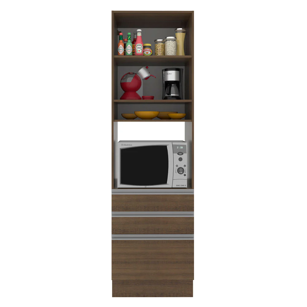 Torre Quente Madesa Glamy 60 cm 1 Porta 3 Gavetas Rustic - Image 3