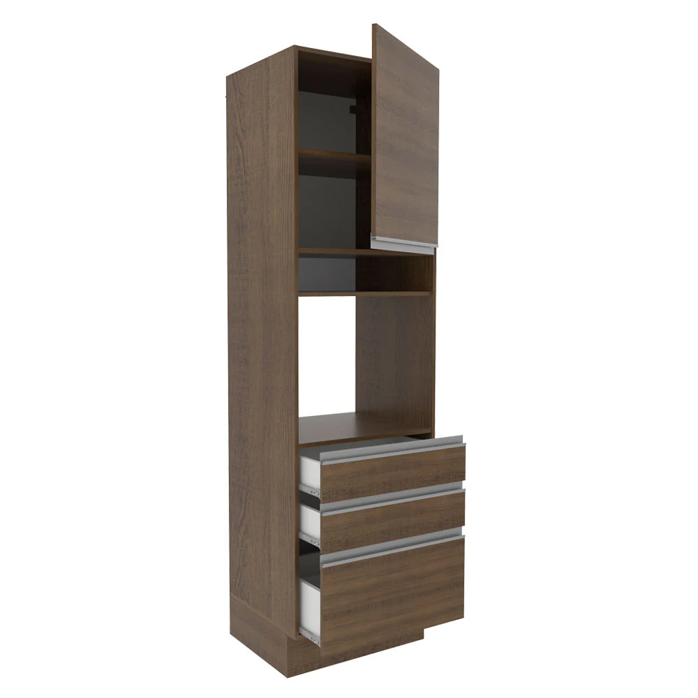 Torre Quente Madesa Glamy 60 cm 1 Porta 3 Gavetas Rustic - Image 4