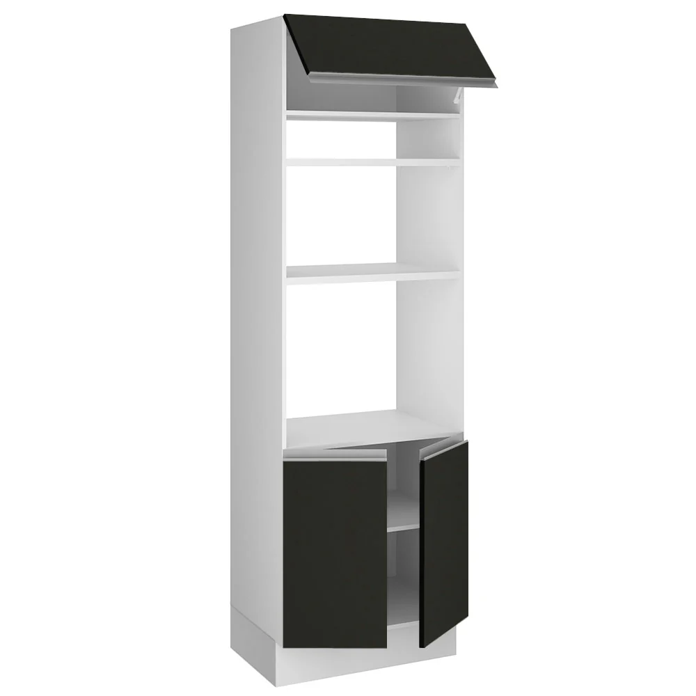 Torre Quente Madesa Glamy 70 cm 3 Portas Branco/Preto - Image 4