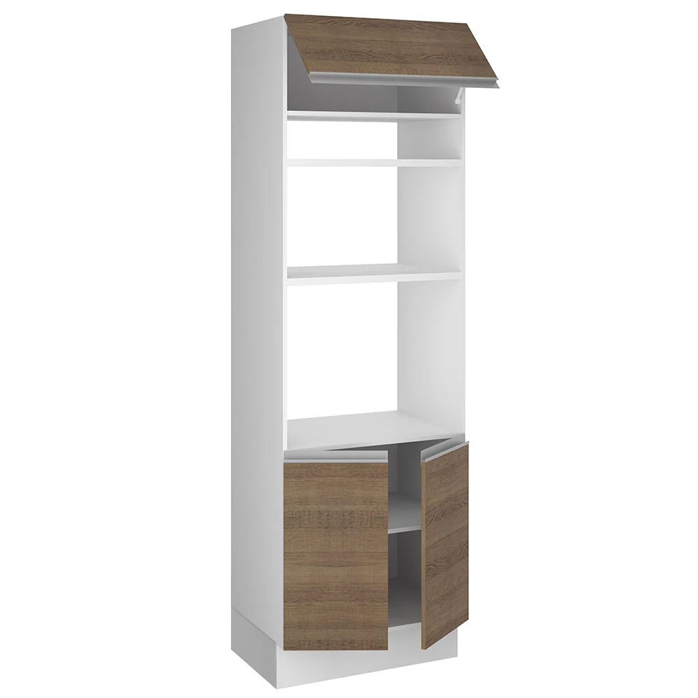 Torre Quente Madesa Glamy 70 cm 3 Portas Branco/Rustic - Image 4
