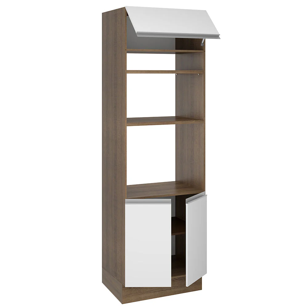 Torre Quente Madesa Glamy 70 cm 3 Portas Rustic/Branco - Image 4