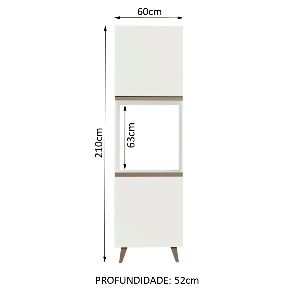 Torre Quente Madesa Reims 60 cm 2 Portas Branco - Image 2