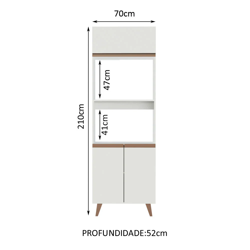 Torre Quente Madesa Reims 70 cm 3 Portas Branco - Image 2