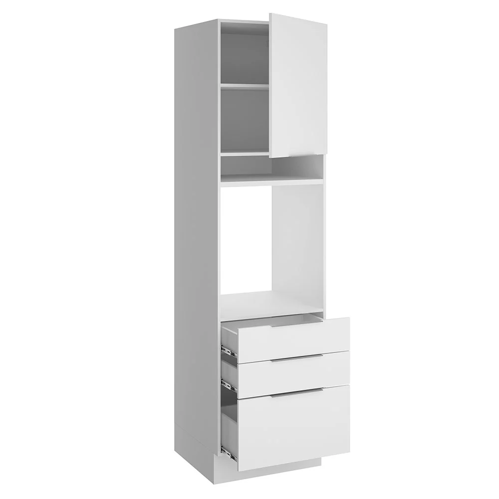 Torre Quente Madesa Stella 60 x 60 cm 1 Porta 3 Gavetas Branco - Image 4