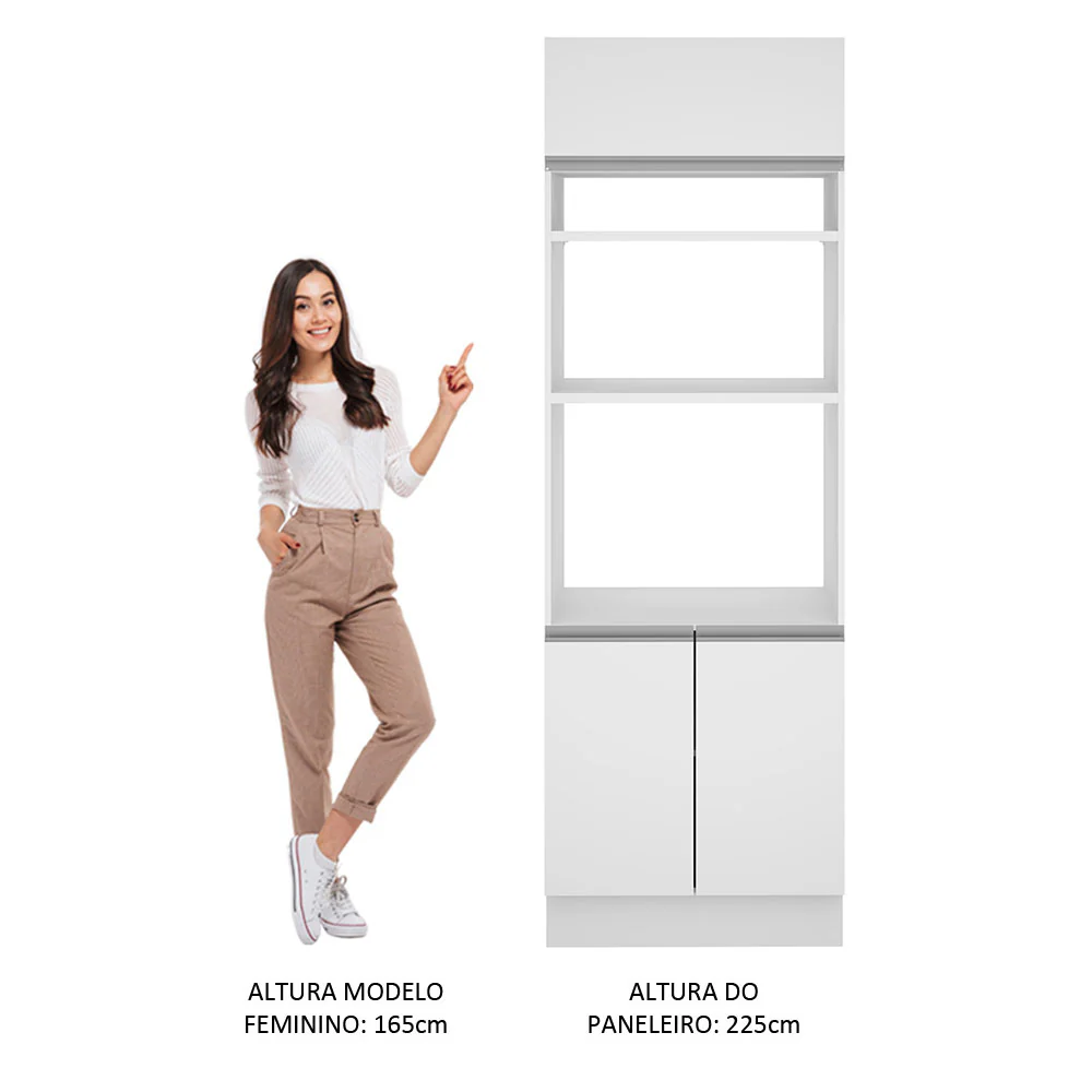 Torre Quente Madesa Glamy 70 cm 3 Portas Branco - Image 5