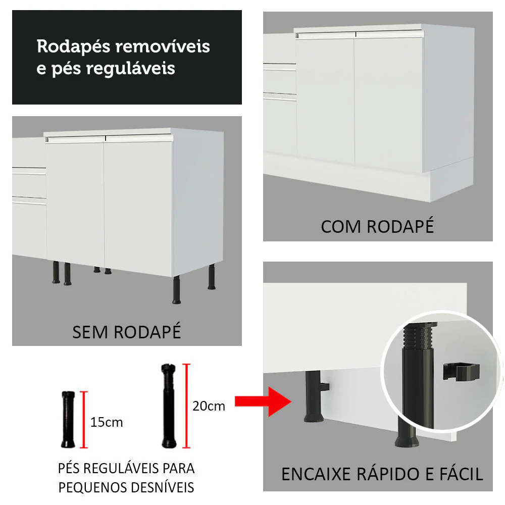 Torre Quente Madesa Glamy 70 cm 3 Portas Branco - Image 7