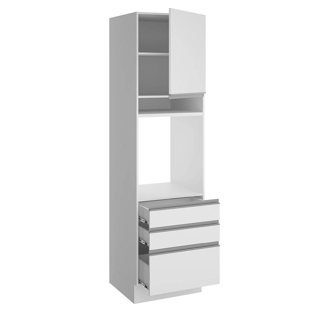 Torre Quente Madesa Glamy 60 cm 1 Porta 3 Gavetas Branco - Image 4